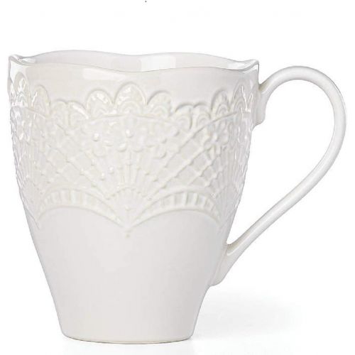레녹스 Lenox White Chelse Muse Scallop Mug, 0.50 LB