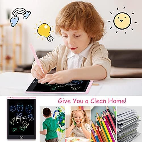  [아마존베스트]Sunany LCD Writing Board, 11 Inch Colourful Screen Drawing Board, Children, Digital Drawing Tablet for Children, Toy, Repeated Writing and Drawing, Pink