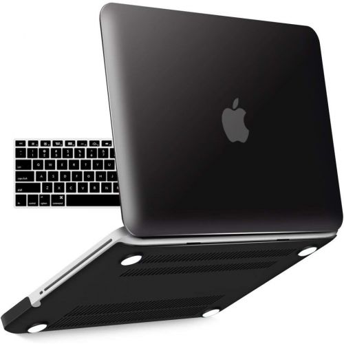  [아마존베스트]IBENZER MacBook Pro 13 Inch case A1278 Release 2012-2008, Plastic Hard Shell Case with Keyboard Cover for Apple Old Version Mac Pro 13 with CD-ROM, Black, P13BK+ 1