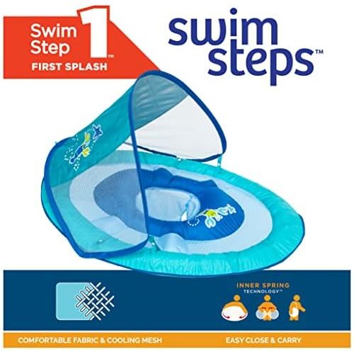 스윔웨이즈 Swimways Baby Spring Float Sun Canopy - Blue Lobster
