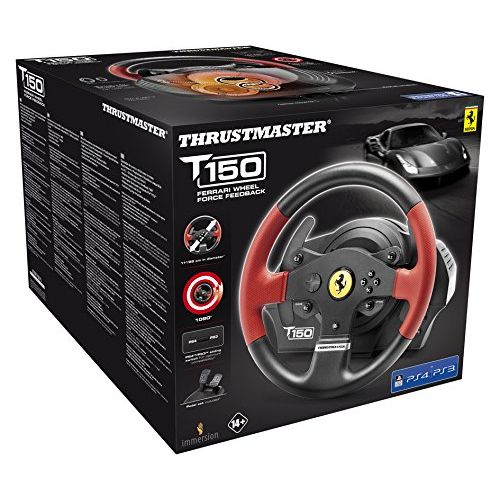  [아마존베스트]Thrustmaster T150 Ferrari Edition (Steering Wheel + 2 Pedal Set, Force Feedback, 270° - 1080°, PS4 / PS3 / PC)