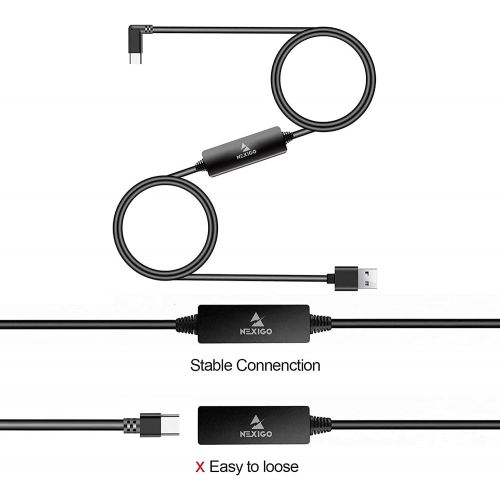  [아마존베스트]NexiGo 16FT Oculus Link Cable with Signal Amplifier, 2021 Upgraded USB 3.2 Gen1 Type C to A, Fast Charging & High-Speed Data Transfer (up to 5Gbps), Compatible with Quest 1 and 2 H