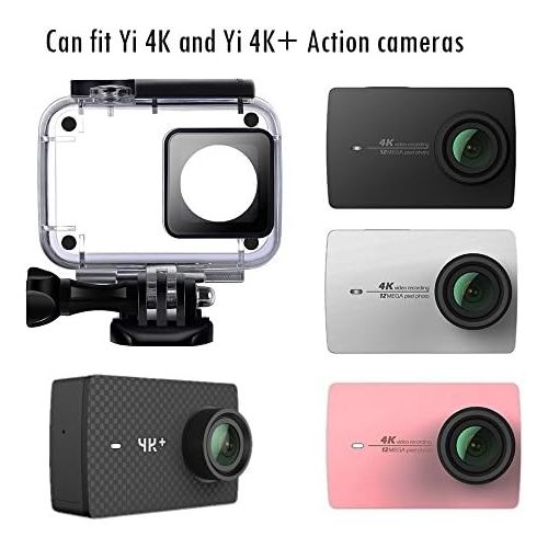  [아마존베스트]Suptig Waterproof Case Underwater Waterproof Protective Case for Xiaomi 4K Xiaoyi 4K Yi Yi 4K Action 4K + Action Cameras