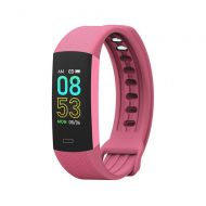 FOHKJMML Waterproof Health Tracker, Fitness Tracker Color Screen Sports Smart Watch, Activity Tracker with Heart Rate Blood Pressure, Pink (Color : -, Size : -)