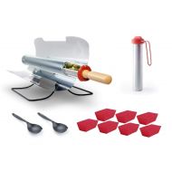 Copper GoSun Sport - Grill Solar Cooker Kit with Spork Eating Utensil Set, 7 Silicon Baking Trays Brew from Off-Grid Gear 2 Go