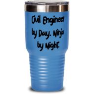 DABLIZ GROUP INTERNATION TRADING LLC Civil Engineer by Day. Ninja by Night. Civil engineer 30oz Tumbler, Unique Idea Civil engineer, Insulated Tumbler For Coworkers