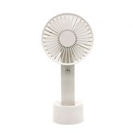 GLOBE AS Handheld Touch Fan Small Rechargeable Portable Handheld Mini USB Desktop Outdoor Room Air Circulator Fan (Color : White)