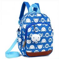 LiMeiW Kids Cartoon Bags Walking Safety Harnes Toddler Leash Anti-lost bagpack with bear pendant (Light Blue)