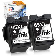 st@r ink Remufactured ink Cartridge Replacement for HP 65 XL 65XL Black hp65 for Envy 5055 5052 5014 DeskJet 3755 3752 2600 2622 2652 3700 2655 2635 2636 5010 5012 Printer, 2 Packs