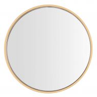 ZRN-Mirror Vanity Mirror Bathroom Wooden Frame Round Wall Mirror 30CM(12 Inch) Decorative/Makeup/Shower/Shave Simple Mirror for Entry Living Room Bedroom