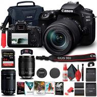 Amazon Renewed Canon EOS 90D DSLR Camera with 18-135mm Lens (3616C016) + EF-S 55-250mm Lens + 64GB Memory Card + Case + Corel Photo Software + LPE6 Battery + External Charger + Card Reader + More