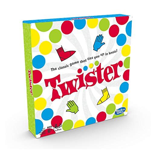 해즈브로 [아마존베스트]Hasbro Twister Game, Party Game, Classic Board Game for 2 or More Players, Indoor and Outdoor Game for Kids 6 and Up, Packaging may vary