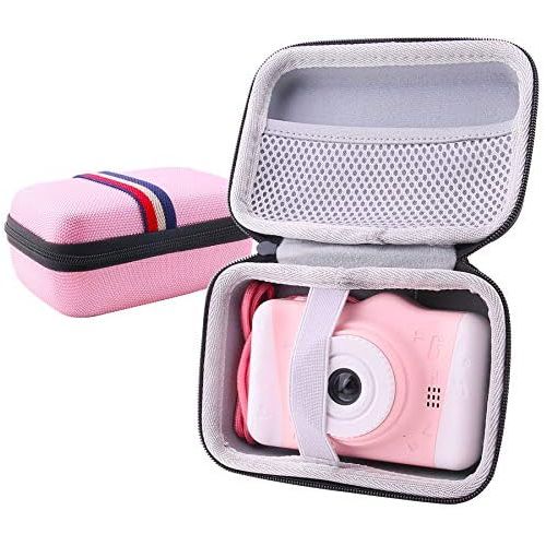  WERJIA Hard Carrying & Protective Case for WOWGO/Coolwill Kids Digital Camera for Many Brands Kids Camera Case (Pink)