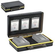 Kiorafoto XQD Card Holder & Camera Battery Case for 3 XQD Cards + 2 Camera Batteries ≤59x39x20mm fits Nikon EN-EL15 EN-EL15a EN-EL15b on Z6 Z7 D850 D7500 D810A D810 D800 D800E D750 D610 D500