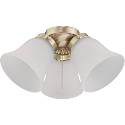  [아마존베스트]Westinghouse Lighting 7784500 Three LED Cluster Ceiling Fan Light Kit, Polished Brass Finish with Frosted Ribbed Glass