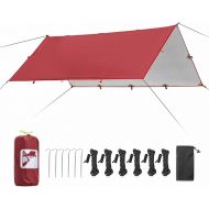 WALNUTA 3.2x3m Awning Waterproof Tarp Tent Shade Folding Camping Canopy Ultralight Beach Sun Shelter Camping Tent Travel Tourist Awning (Color : A)