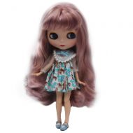 Fsolis 1/6 BJD Doll is Similar to Neo Blythe, 4-Color Changing Eyes Matte Face and Ball Jointed Body, 12 Inch Customized Dolls Can Changed Makeup and Dress DIY, Nude Doll Sold Exclude Clo