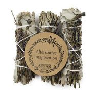 인센스스틱 Alternative Imagination California White Sage with Lavender Incense Wands. for Aromatherapy, Cleansing, Meditation, Yoga, and Smudging. Pack of 3.