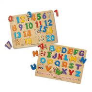 Melissa & Doug Number & Alphabet Sound Puzzle Bundle