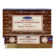 인센스스틱 Satya Sai Baba Satya Nag Champa Aromatic Frankincense Incense Sticks Pack of 12 Boxes 15gms Each Hand Rolled Agarbatti Fine Quality Incense Sticks for Purification, Relaxation, Positivity, Yoga,