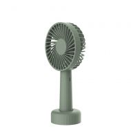 GLOBE AS Small Electric Fan Portable Student USB Handheld Mini Hand Holding Mute Rechargeable Room Air Circulator Fan (Color : Dark Green)