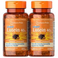 [무료배송]Puritans Pride Lutein 40mg with Zeaxanthin, Supports Eye Health, 240 Total Count (2 Pack of 120 Count Softgels), 240 Count