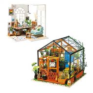 ROBOTIME DIY Miniature Dollhouse Kit Mini Wooden House Kit with Lights and Furnitures Decent Birthday Gifts for Adults & Kids Home Decoration