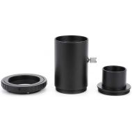 Bindpo Camera Adapter, Astronomical 1.25 inch Telescope Eyepiece Extension Tube Adapter with Standard M42 Filter Threads & T2 Ring Lens Adapter, for Nikon F Mount Camera