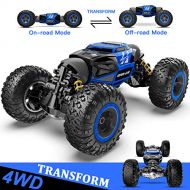 BEZGAR 16 RC Cars-1:14 Scale Remote Control Crawler, 4WD Transform 15 Km/h All Terrains Electric Toy Stunt Cars RC Car Vehicle Truck Car with Rechargeable Batteries for Boys Kids a