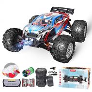 Hosim 1:16 Brushless RC Cars 55+ kmh High Speed Large Remote Control Car 4x4 Off Road Monster Truck Electric All Terrain Waterproof Toys Hobby Vehicle for Kids and Adults - 2 Batteries f