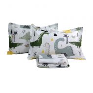 Abreeze Dinosaur Printed Sheet Set for Kids Boys Children 100% Cotton Bedding Sets Sheets & Pillowcases King Size