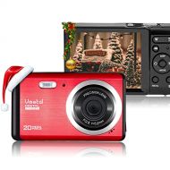Digital Camera 1080P 20MP HD Mini Camera, Vmotal Video Camera Digital Students Cameras,Indoor Outdoor Compact Camera for Kids/Beginners/Elderly (Red)