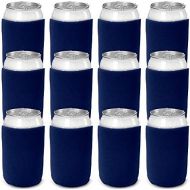 CSBD Beer Can Coolers Sleeves, Soft Insulated Reusable Drink Caddies for Water Bottles or Soda, Collapsible Blank DIY Customizable for Parties, Events or Weddings, Bulk (25, Navy B