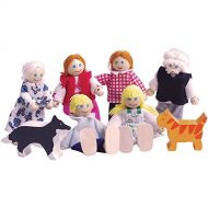 Bigjigs Toys Heritage Playset Wooden Doll Family - Dollhouse Figures