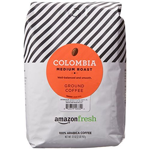  AmazonFresh Colombia Ground Coffee, Medium Roast, 32 Ounce