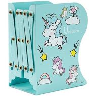 [아마존베스트]Sinrextraonry Adjustable Purple Unicorn Bookends - Unicorn Decor - Kids Bookends - Girls Room - Unicorn Gifts (Green)