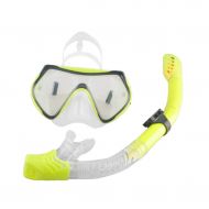 Love lamp Diving Glasses Snorkel Set Snorkeling Sambo Adult Swimming Mask Full Dry Diving Mask (Color : Yellow)