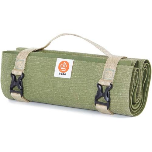  YOGO Ultralight Travel Yoga Mat, Folding with Integrated Straps and Handle for Carry and Wash