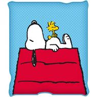 [무료배송]Silver Buffalo Peanuts Snoopy Micro-Plush Throw Blanket, 45 x 60-Inch, Blue and red