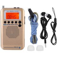 [아마존베스트]-Service-Informationen Denash Portable FM Radio Receiver with Full Band LCD Display with Radio Recorder and Headphones