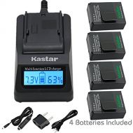 Kastar Ultra Fast Charger and Battery (4-Pack) for GoPro HD HERO3, HERO3+, AHDBT-302 and AHDBT-201, AHDBT-301, AHDBT-302 [Over 3X Faster Than a Normal Charger with Portable USB Cha
