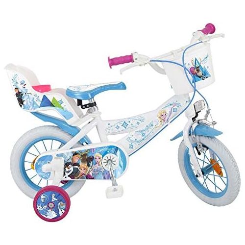  Unbekannt 12 Zoll Maedchenfahrrad Kinderfahrrad Kinder Fahrrad Bike Rad Frozen Disney Eiskoenigin ELSA New WEIss