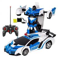 Generic Brands RC Car Toys Remote Control Transformation Robots Toy Deformation Toys RC Sports Vehicle Model for Kids Children Birthday Gift