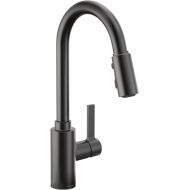 Moen Genta LX Matte Black Single-Handle Modern Kitchen Faucet with Pull Down Sprayer, Reflex Docking Head, Faucet for Kitchen Sink with Power Boost for a Faster Clean, 7882BL