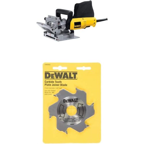  [아마존베스트]DEWALT DW682K 6.5 Amp Plate Joiner with DEWALT DW6805 4-Inch 6 Tooth Carbide Plate Joiner Blade