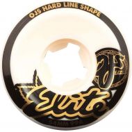 OJ Wheels Elite Hardline White w/Gold/Black Skateboard Wheels - 54mm 99a (Set of 4)