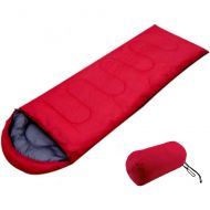 FENGS Sleeping Bag Lightweight & Portable with Compression Sack, Travelling, Camping, Hiking, Backpacking, Outdoor Activities Red-1.3kg