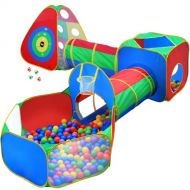 [아마존베스트]Hide N Side 5pc Kids Ball Pit Tents and Tunnels, Toddler Jungle Gym Play Tent with Play Crawl Tunnel Toy, for Boys babies infants Children, Pit Balls NOT Included, Indoor Outdoor Gift, Target