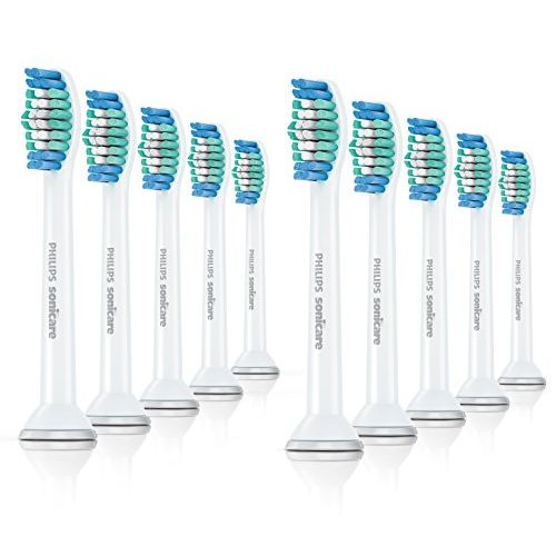 필립스 Philips Sonicare Basic Clean Replacement Brush Heads, 10pk, White - HX6010/30