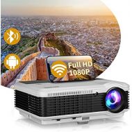 Projector-led Smart Home Projector with Bluetooth Wifi,4600 Lumen LED Movie Proyector Compatible with HDMI VGA USB AV DVD Player Fire TV Stick Laptop,Support 150” Display/Screen Mirroring/Zoom